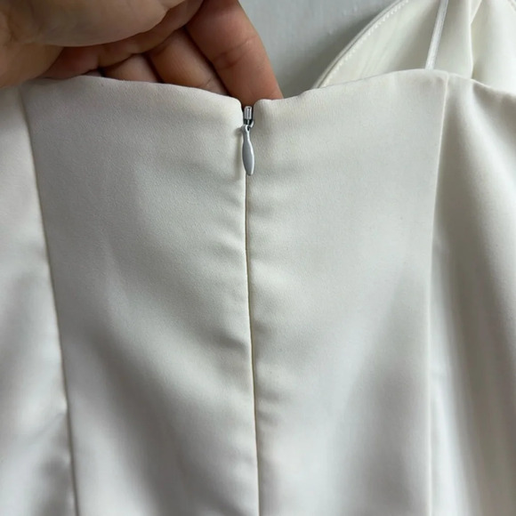 Amanda Uprichard Cherri Gown in Ivory maxi dress NWT size M - Picture 9 of 13